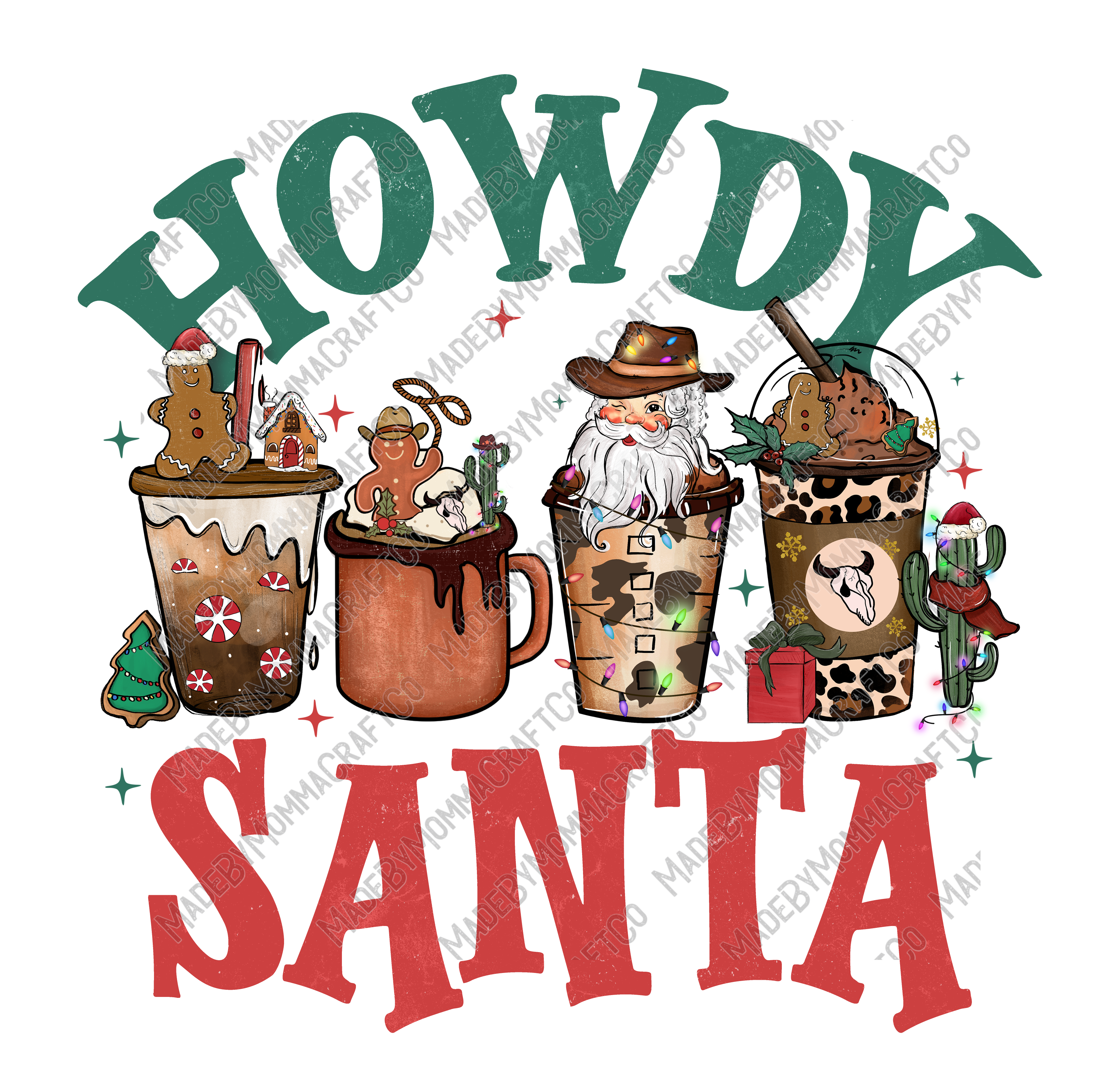 Howdy Santa - Cheat Clear Waterslide™ or UV DTF Sticker