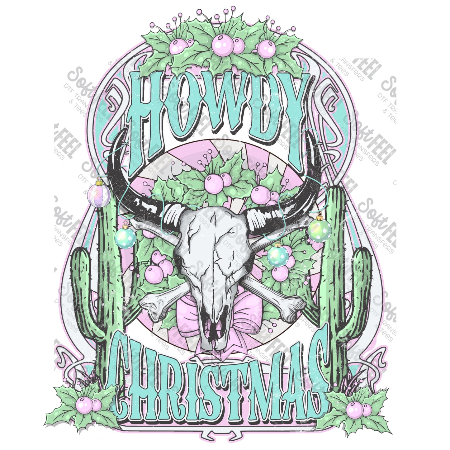 Howdy Christmas - Christmas  - Direct To Film Transfer / DTF - Heat Press Clothing Transfer