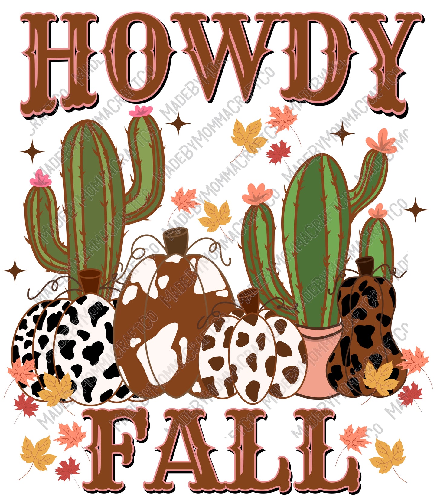 Howdy Fall Retro Halloween - Country Western - Cheat Clear Waterslide™ or White Cast Sticker