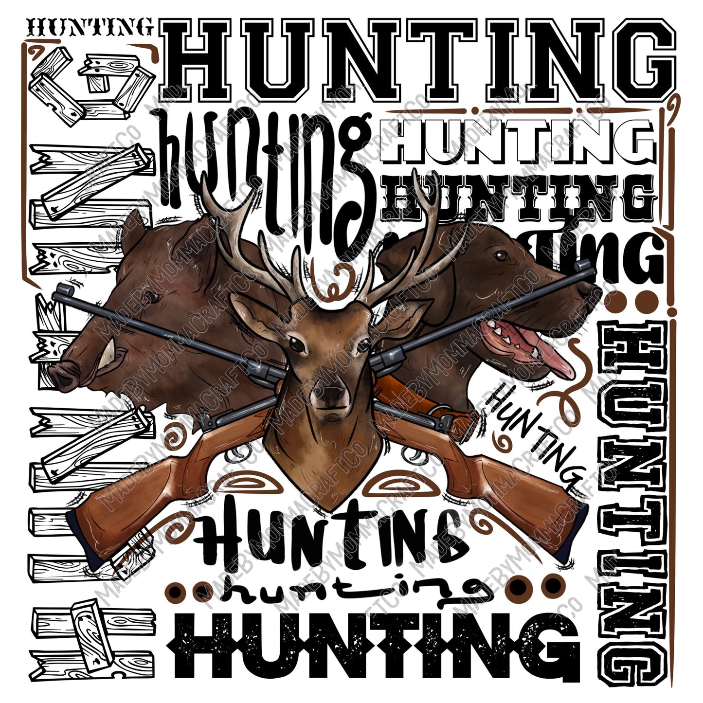 Hunting - Hunting / Country Western - Cheat Clear Waterslide™ or White Cast Sticker