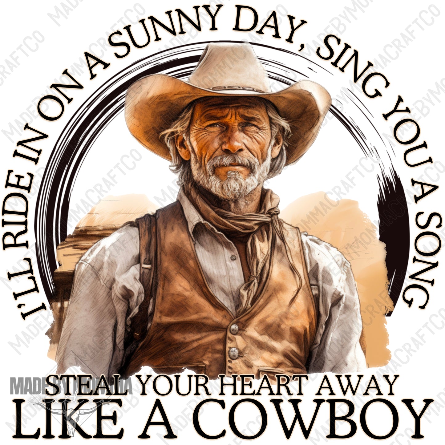 Like A Cowboy - cowboy series - Cheat Clear Waterslide™ or White Cast Sticker