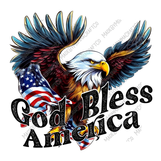 God Bless America Eagle 4th Of July - Cheat Clear Waterslide™ or White Cast Sticker