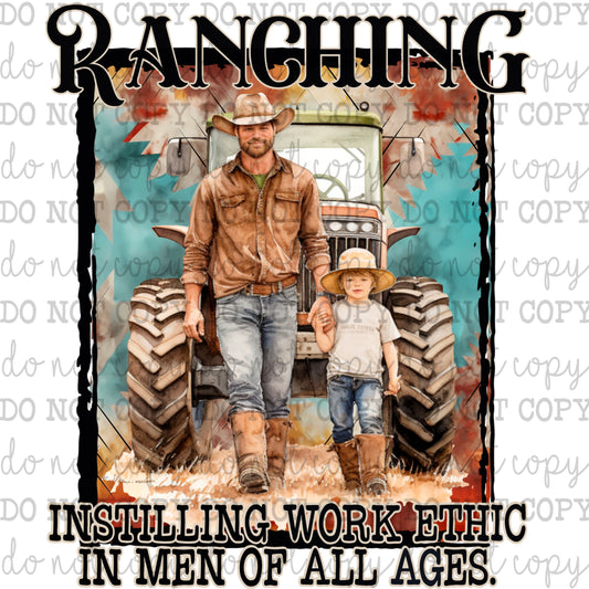 Ranching Father Son - Cowkid series - Cheat Clear Waterslide™ or Cheat Clear Sticker Decal