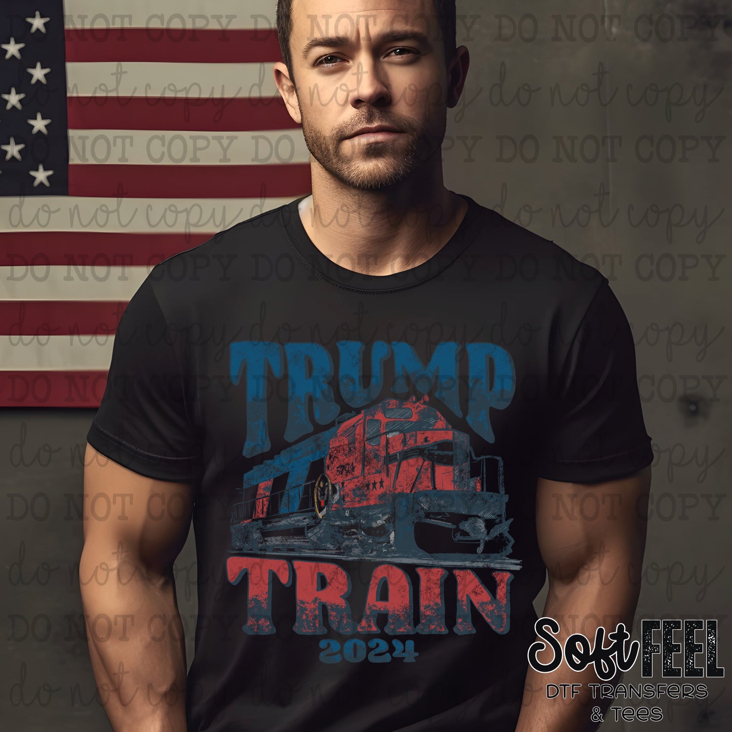 Trump Train - Patriotic - Direct To Film Transfer / DTF - Heat Press Clothing Transfer