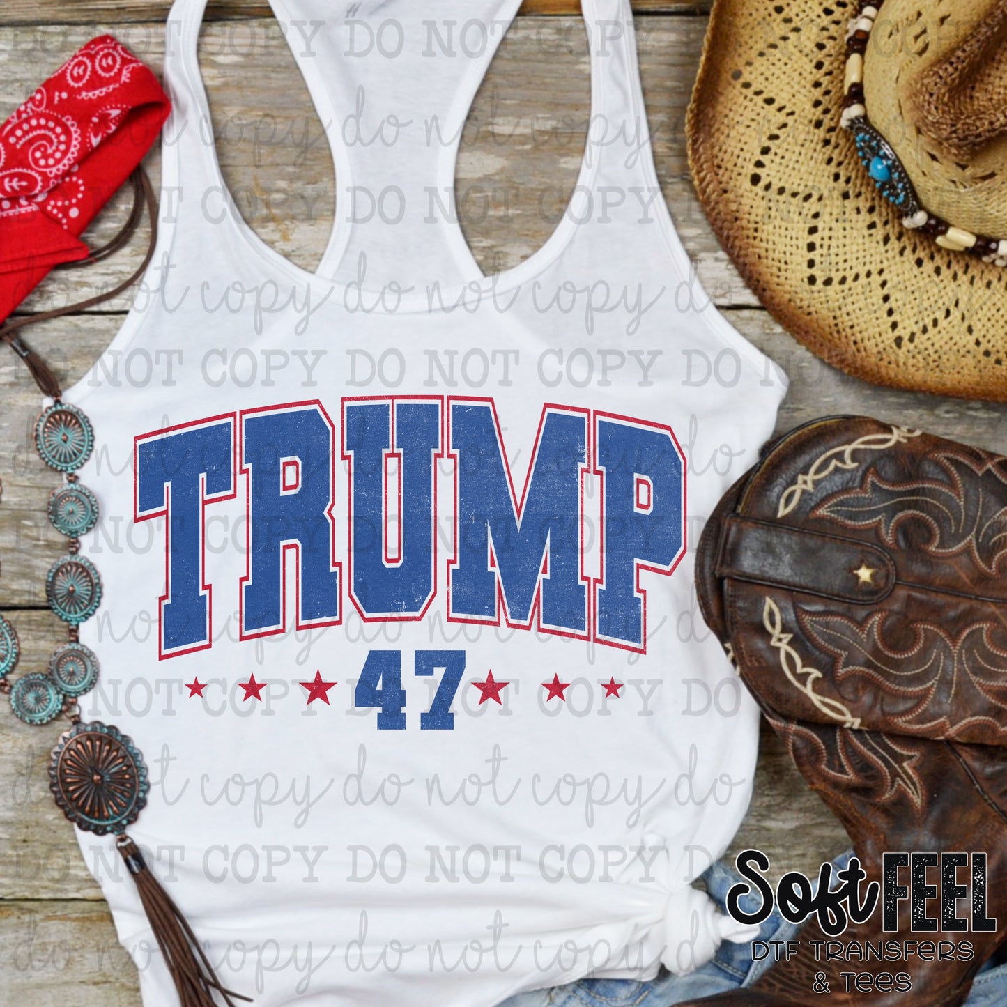 Trump 47 - Patriotic - Direct To Film Transfer / DTF - Heat Press Clothing Transfer