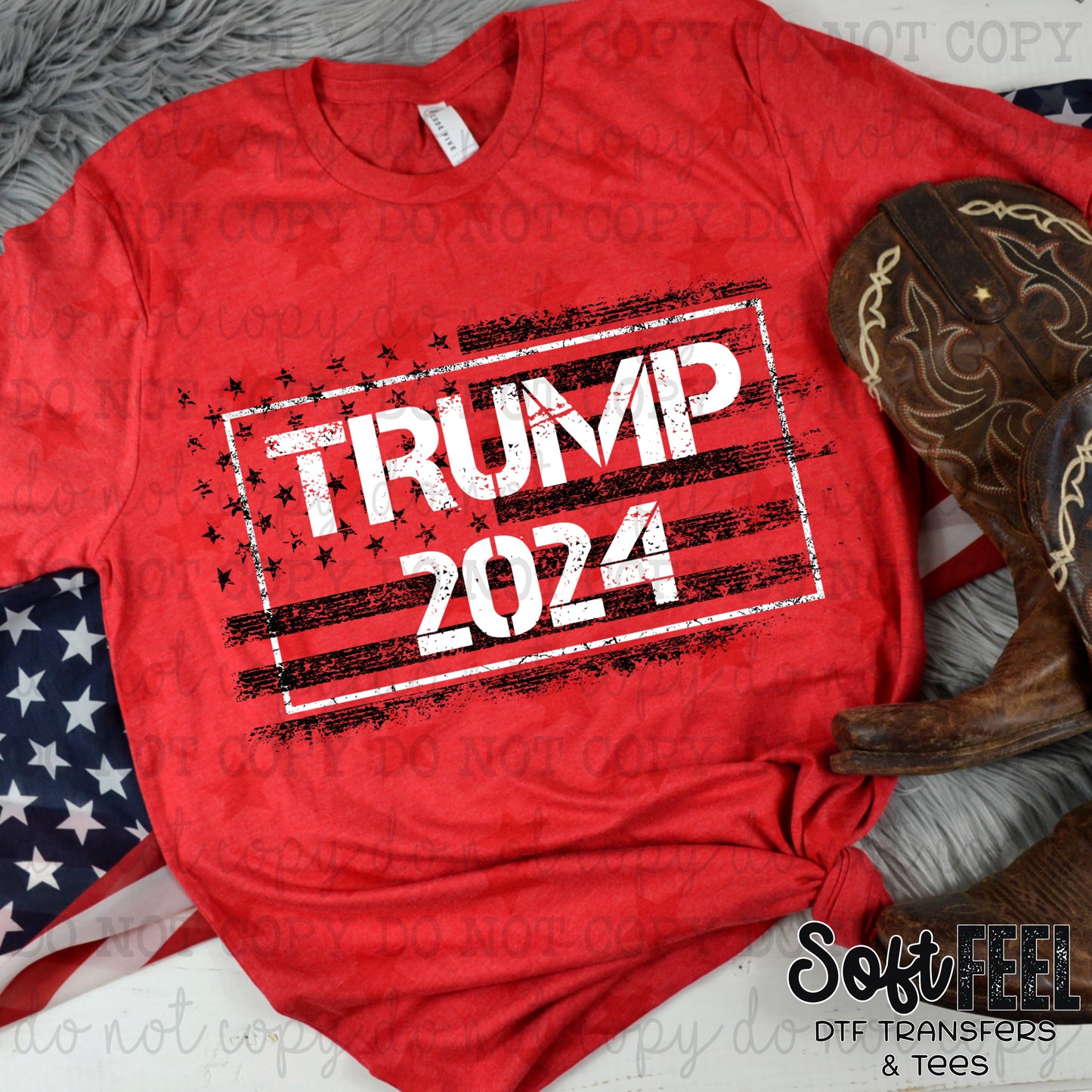 Trump 2024 - Patriotic - Direct To Film Transfer / DTF - Heat Press Clothing Transfer