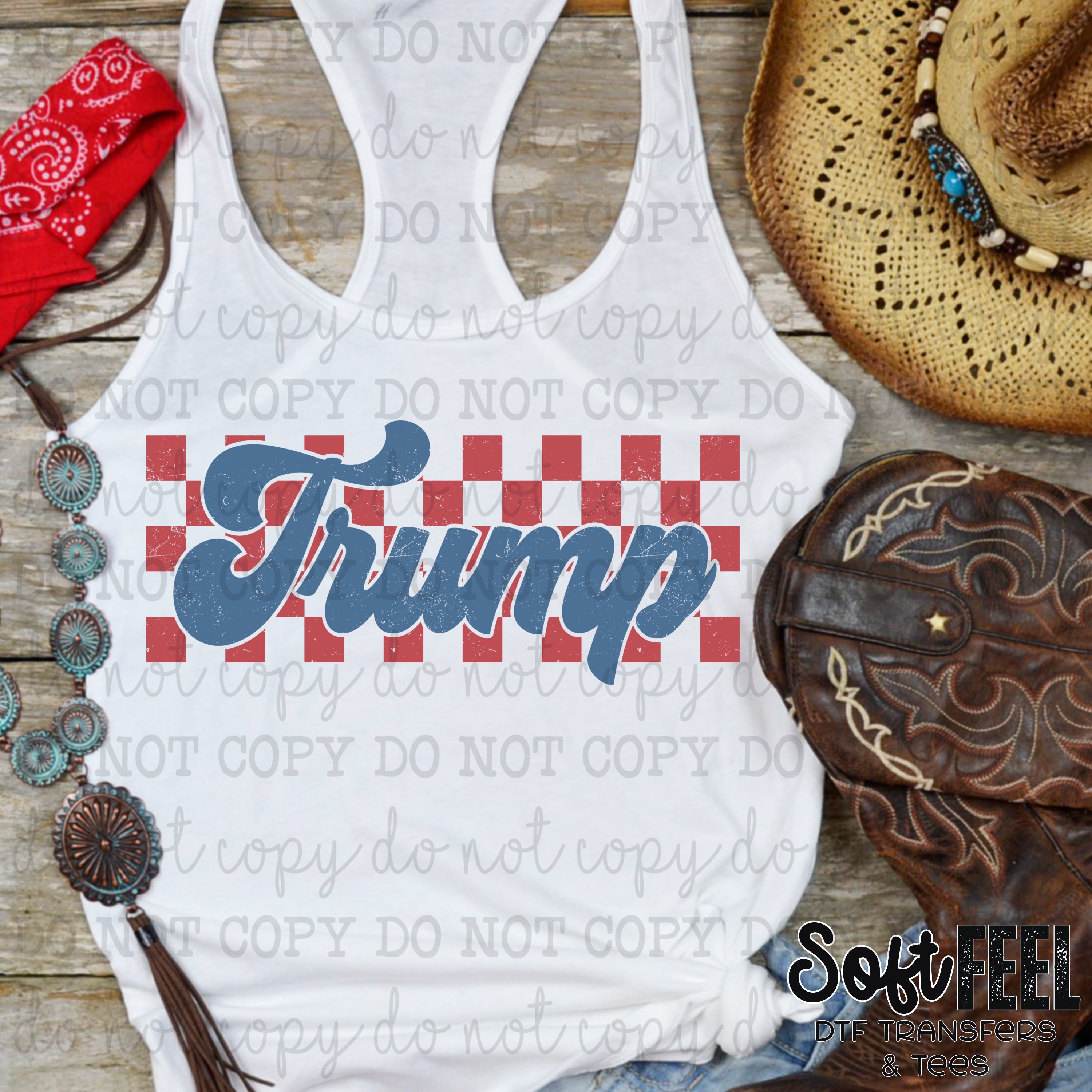 Trump - Patriotic - Direct To Film Transfer / DTF - Heat Press Clothing Transfer