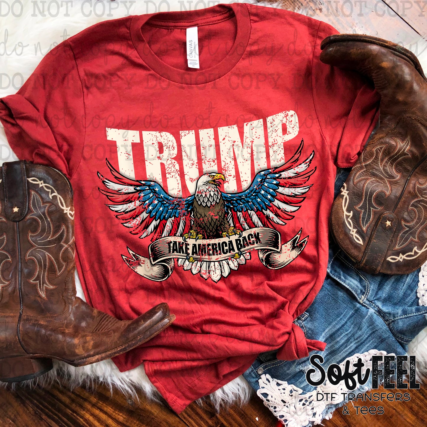 American Eagle Trump 2024 - Patriotic - Direct To Film Transfer / DTF - Heat Press Clothing Transfer