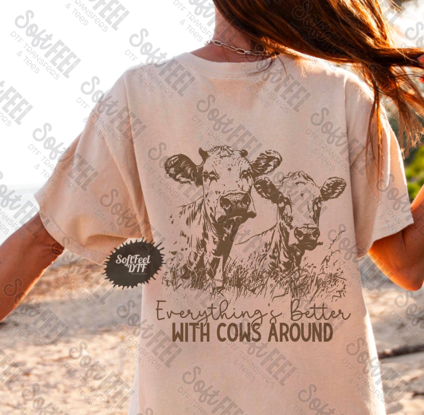 Better With Cows - rodeo / Western - Direct To Film Transfer / DTF - Heat Press Clothing Transfer (Copy)