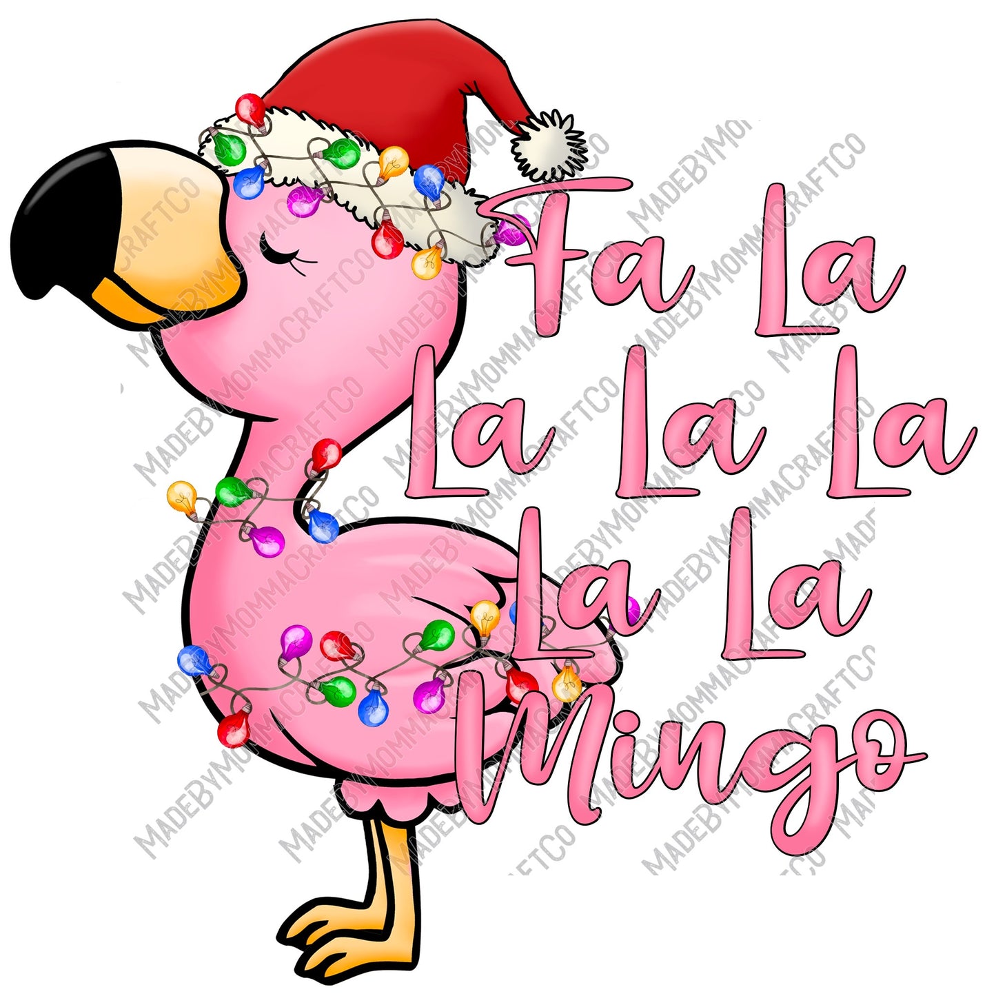 Fa La La Mingo - Christmas - Cheat Clear Waterslide™ or White Cast Sticker