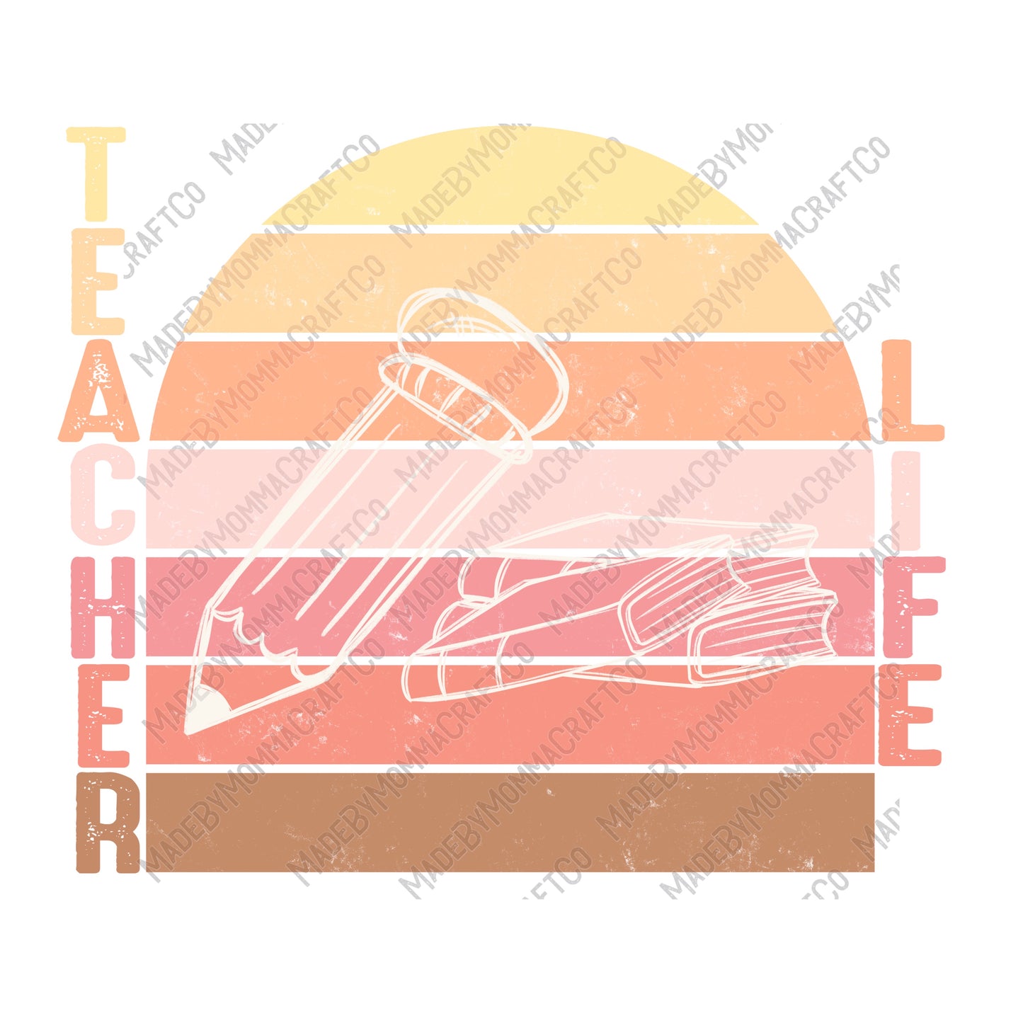 Teacher Life - Back to School - Cheat Clear Waterslide™ or White Cast Sticker