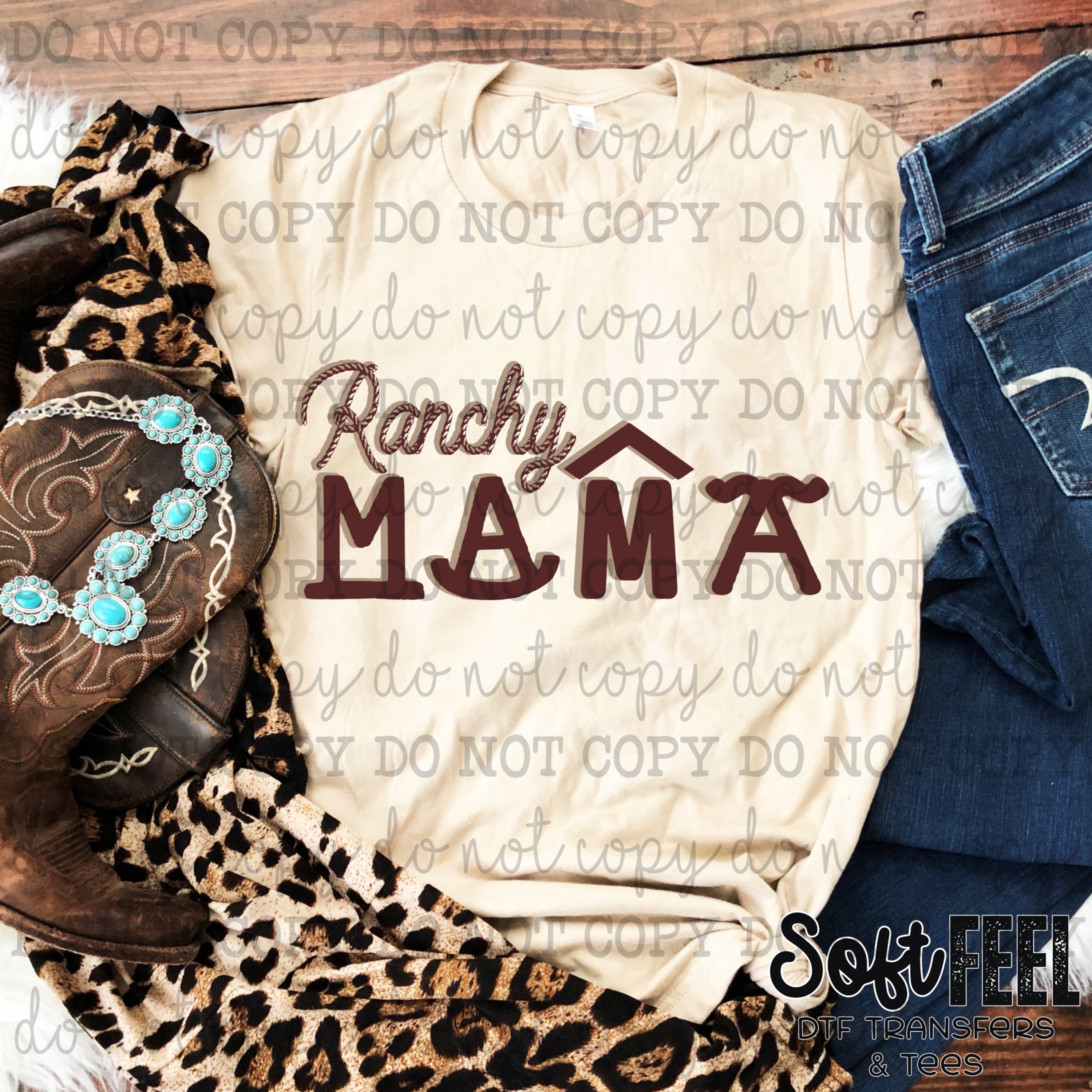 Ranchy Mama Brand - youth country western - Direct To Film Transfer / DTF - Heat Press Clothing Transfer