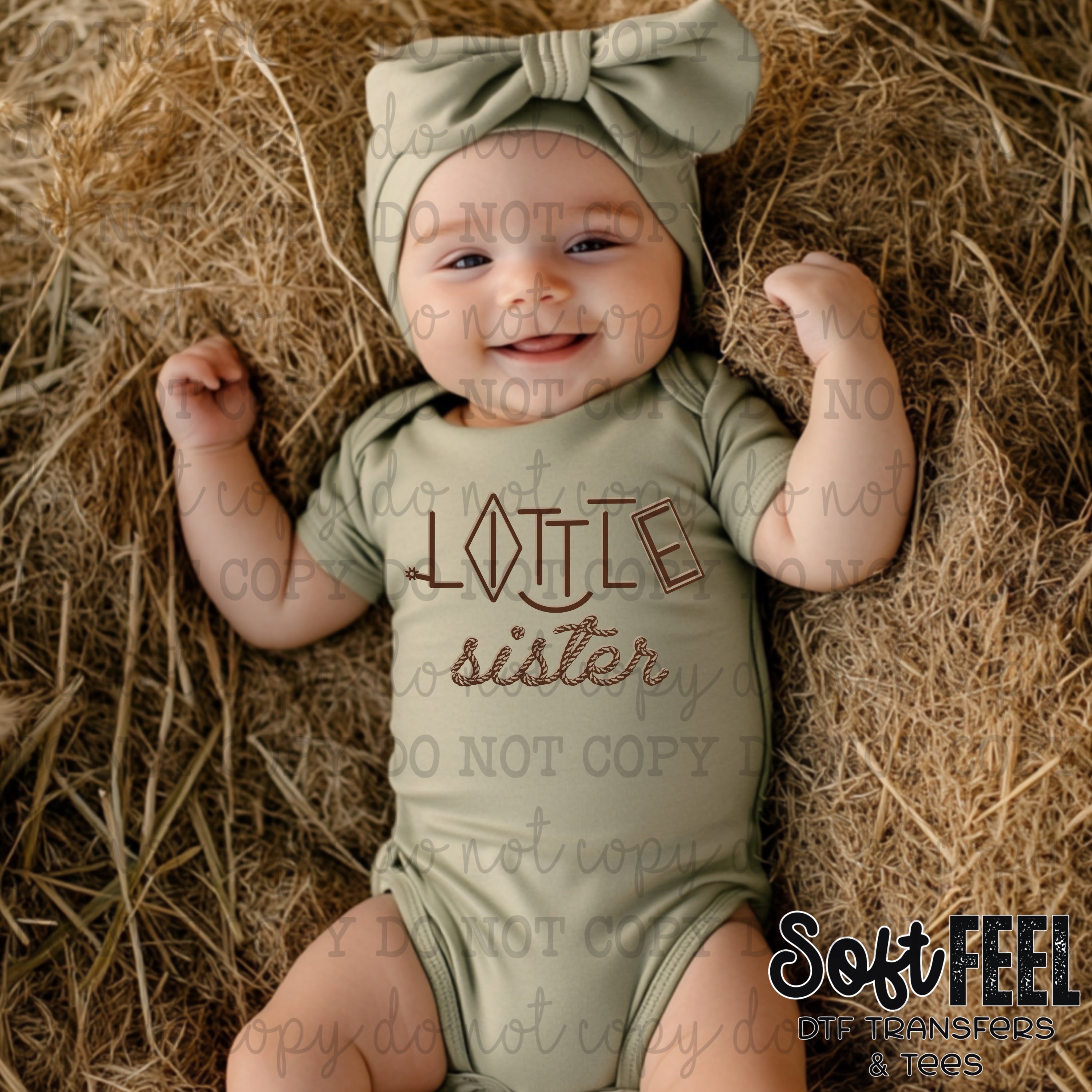 Little Sister Ranch Brand - youth country western - Direct To Film Transfer / DTF - Heat Press Clothing Transfer