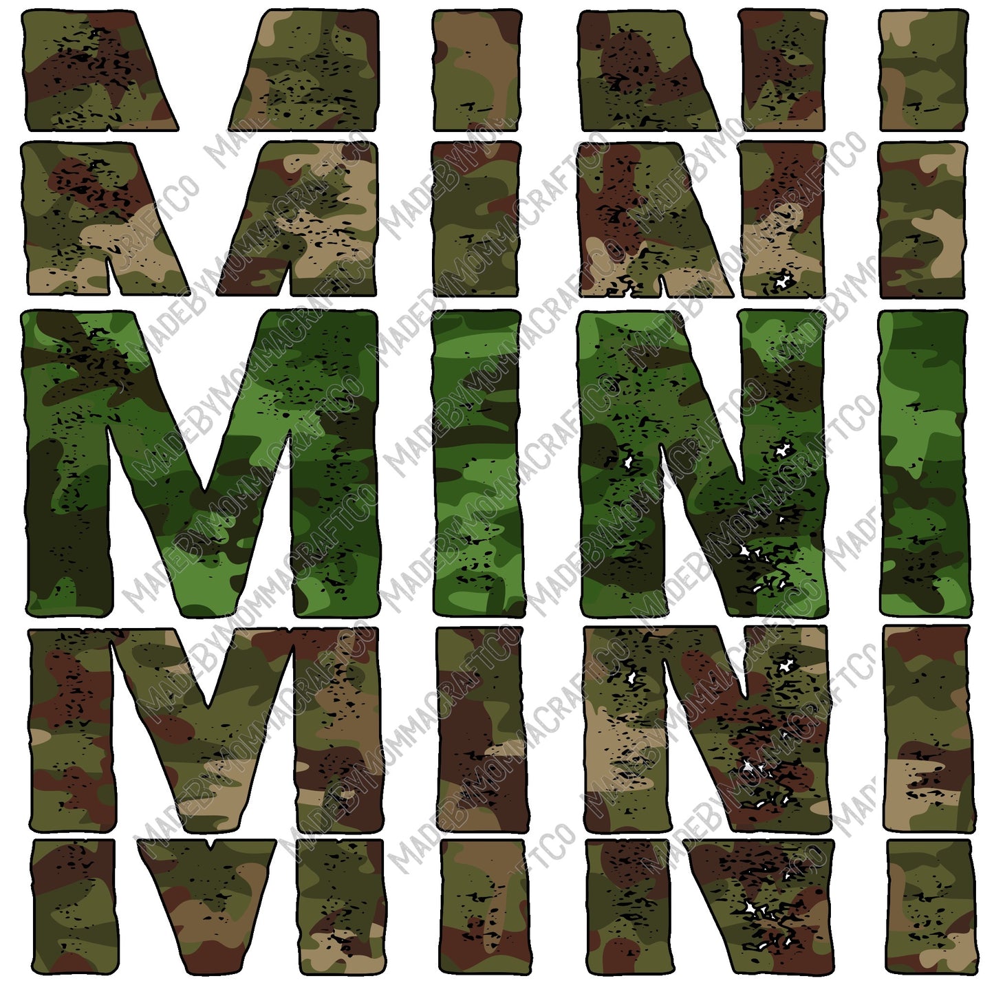 Camo Stacked Mama Mini Set - Cheat Clear Waterslide™ or White Cast Sticker