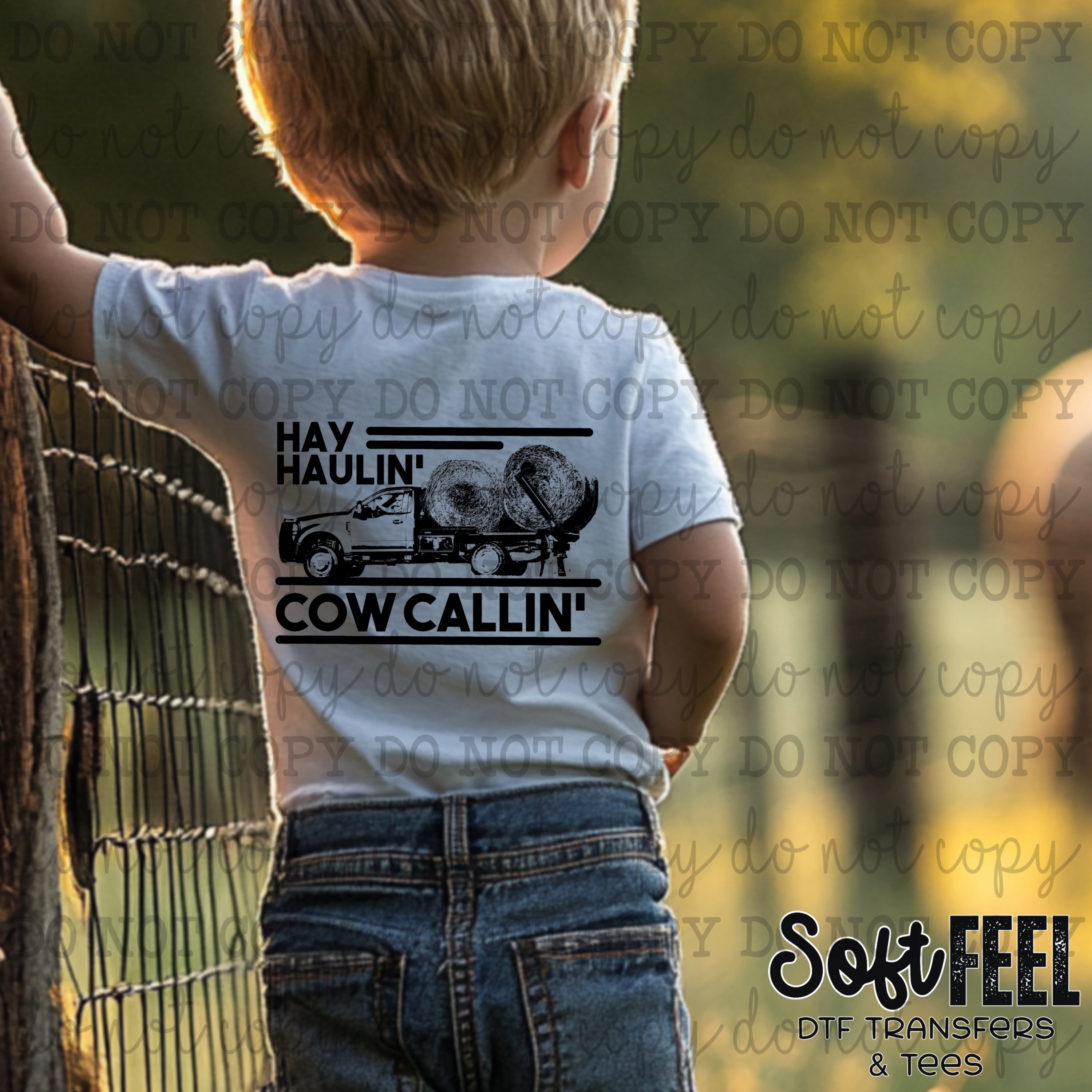 Hay Haulin' Cow Callin' - youth country western - Direct To Film Transfer / DTF - Heat Press Clothing Transfer
