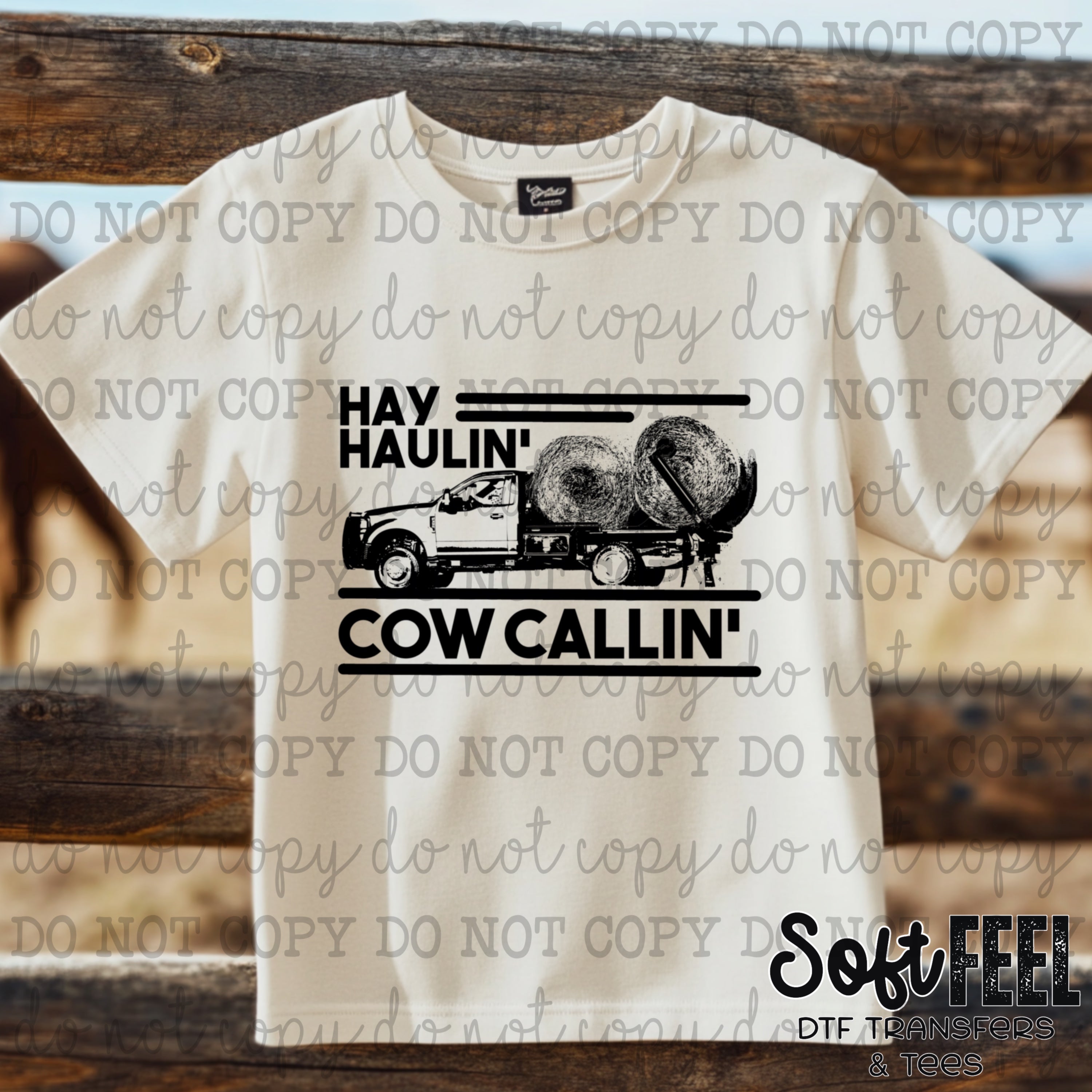 Hay Haulin' Cow Callin' - youth country western - Direct To Film Transfer / DTF - Heat Press Clothing Transfer