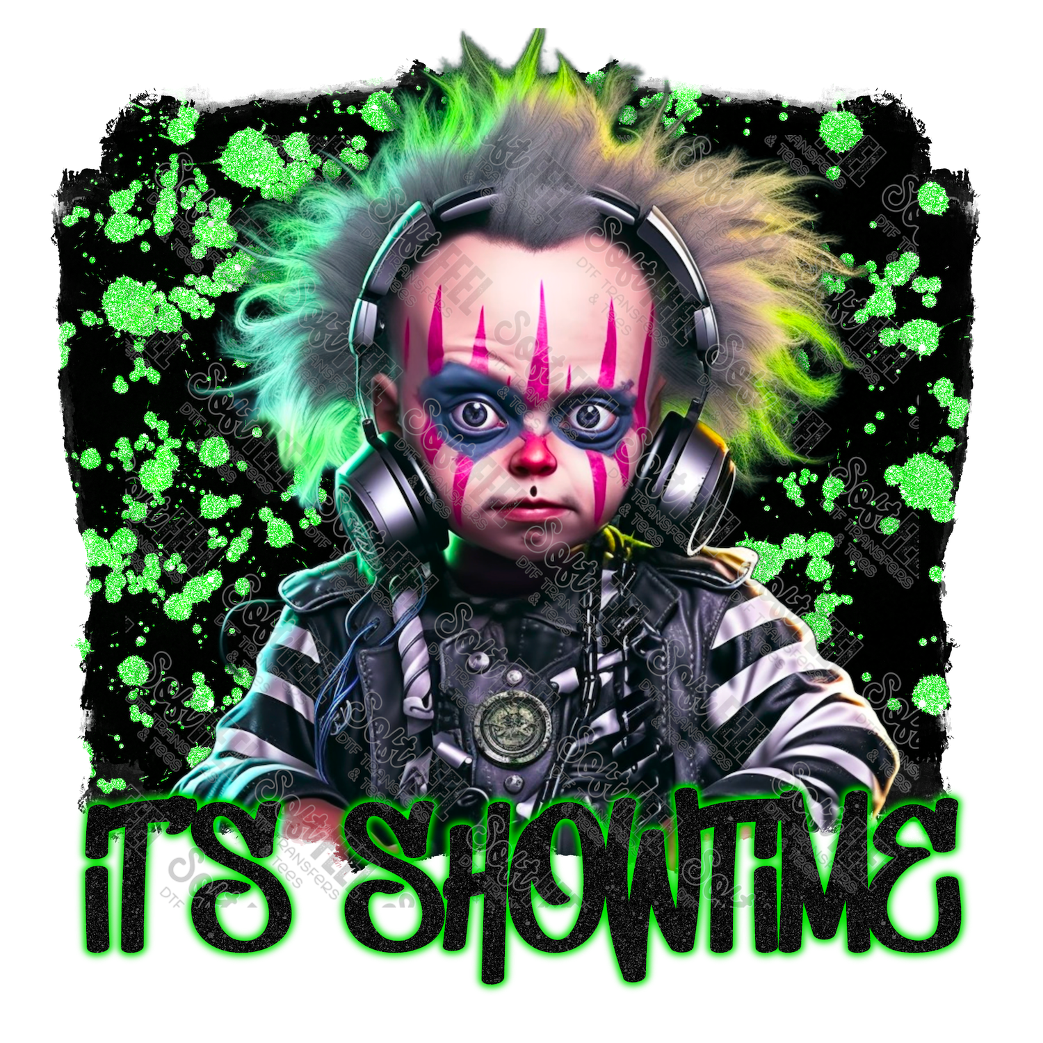 It&#39;s Showtime - Horror / Halloween - Direct To Film Transfer / DTF - Heat Press Clothing Transfer
