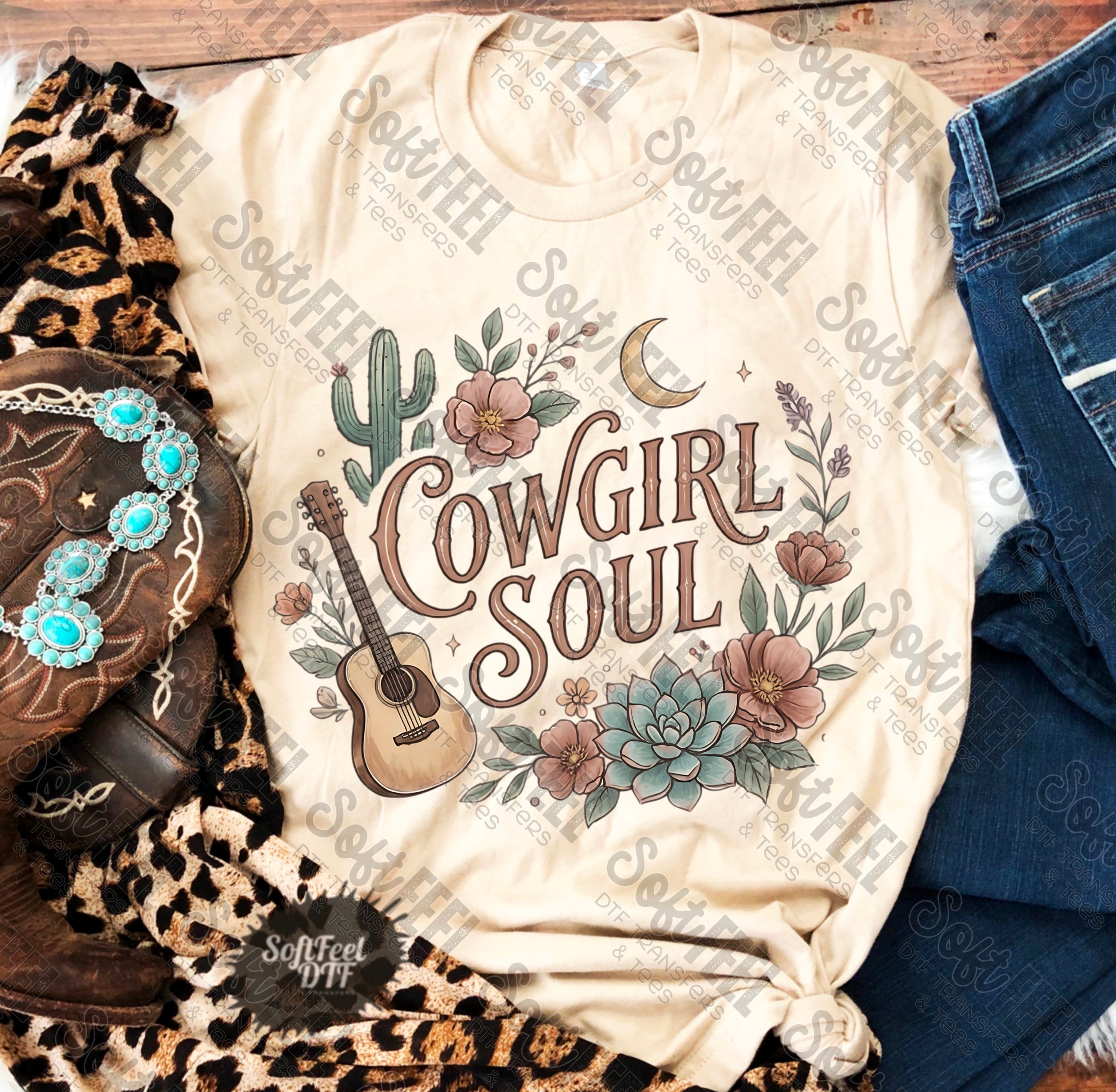 Cowgirl Soul - DTF Transfer - Direct To Film Ready To Press Transfer-Iron On Clothing Transfer