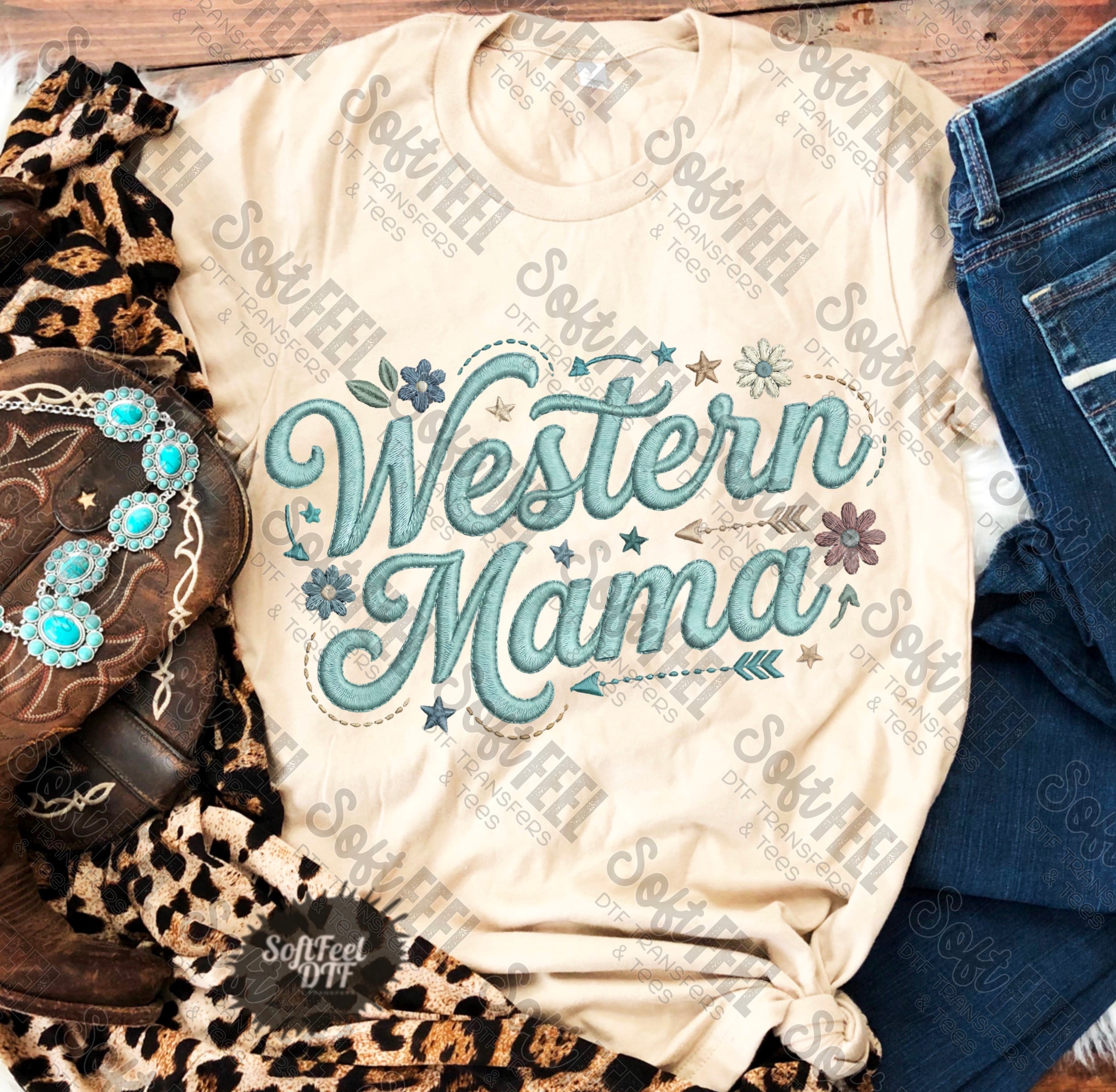 Western Mama  - DTF Transfer - Direct To Film Ready To Press Transfer-Iron On Clothing Transfer