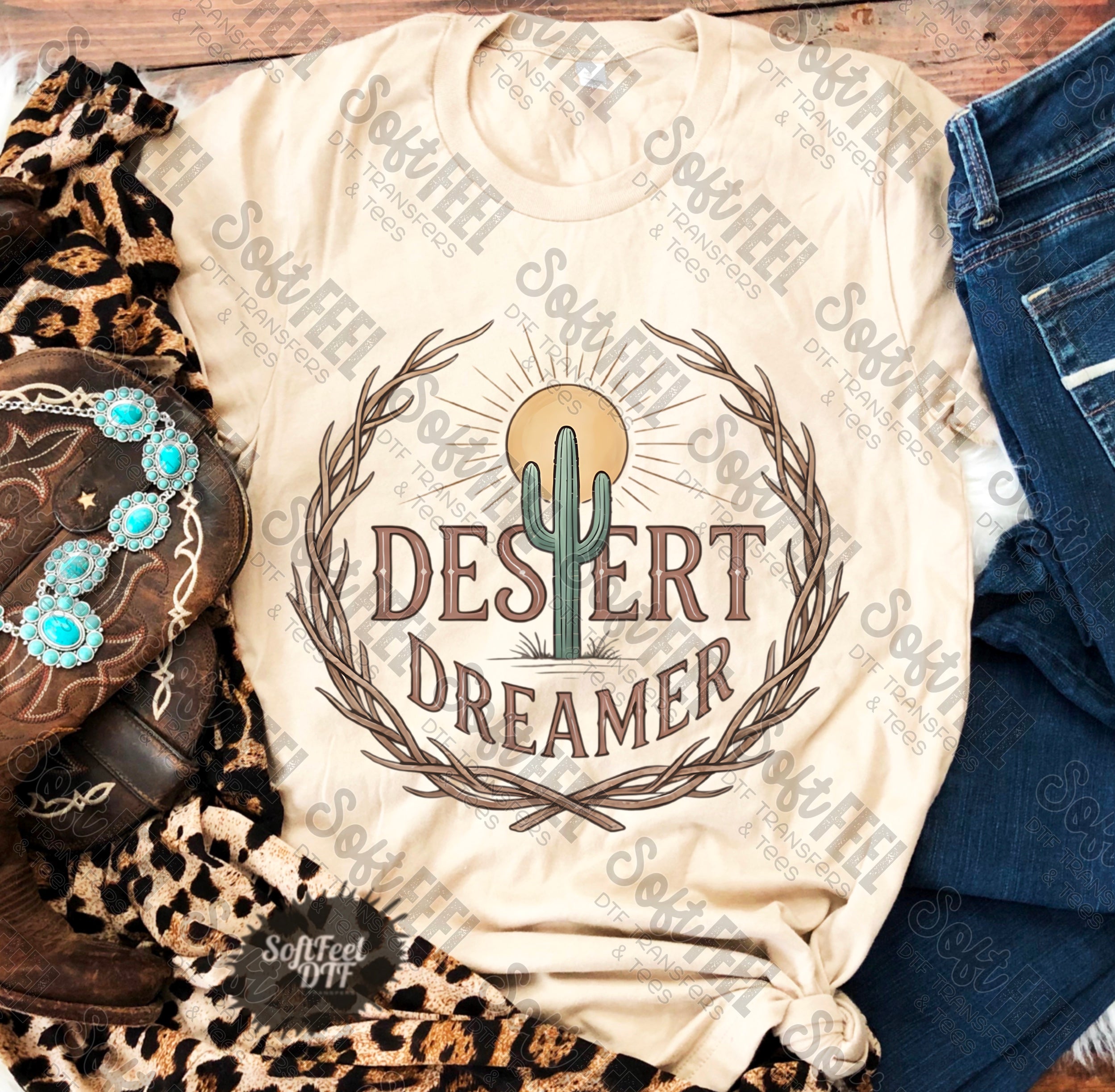 Desert Dreamer - DTF Transfer - Direct To Film Ready To Press Transfer-Iron On Clothing Transfer