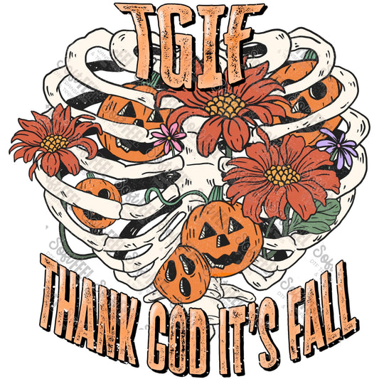 Thank God Its Fall - Fall - Direct To Film Transfer / DTF - Heat Press Clothing Transfer