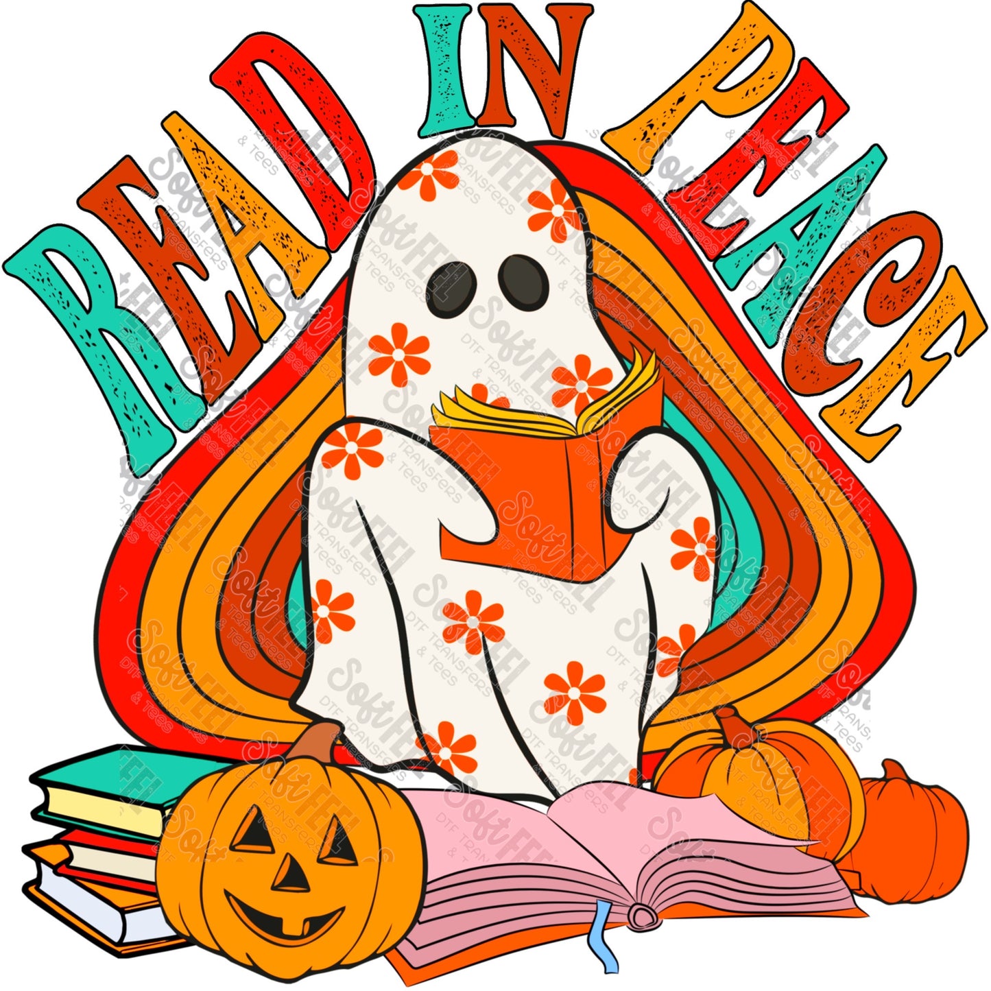 Read In Peace - Halloween / Retro - Direct To Film Transfer / DTF - Heat Press Clothing Transfer