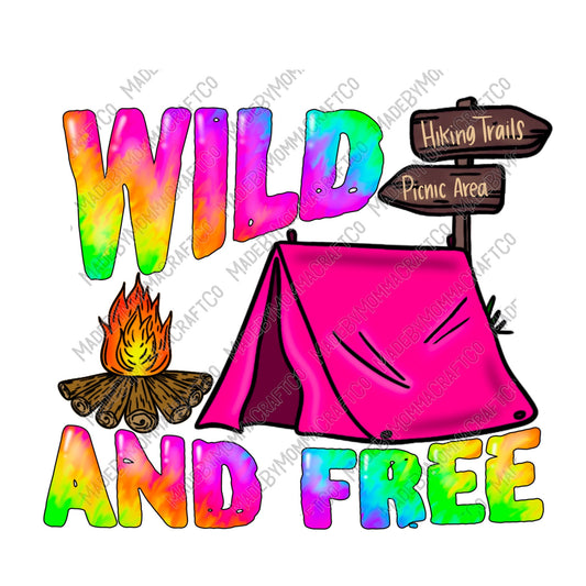 Wild and Free Tent Camping - Cheat Clear Waterslide™ or White Cast Sticker