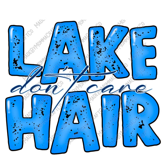 Lake Hair Don't Care Blue - Cheat Clear Waterslide™ or White Cast Sticker