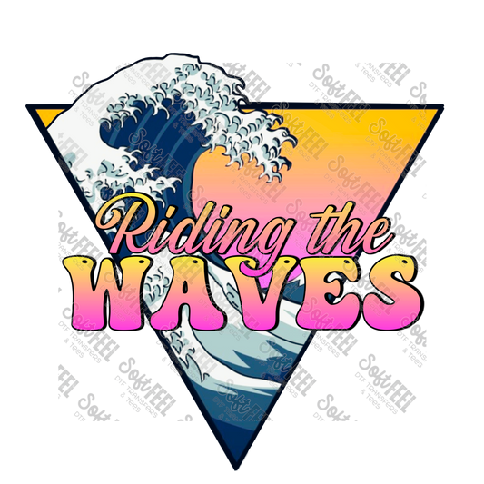 Riding the Waves - Summer - Direct To Film Transfer / DTF - Heat Press Clothing Transfer