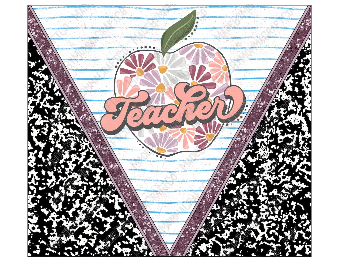 Teacher Tumbler - Sublimation or Waterslide Wrap - 20oz and 30oz