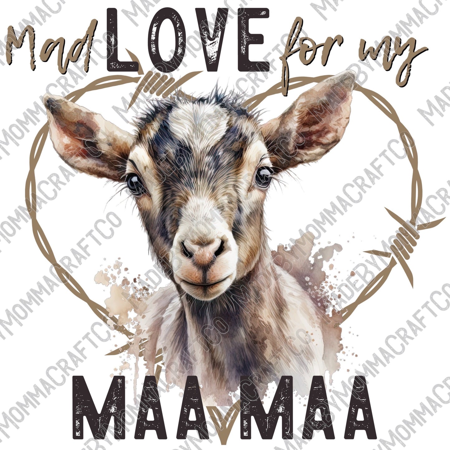 Mad Love for Maa Maa Goat - Cheat Clear Waterslide™ or White Cast Sticker