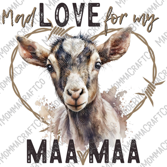 Mad Love for Maa Maa Goat - Cheat Clear Waterslide™ or White Cast Sticker