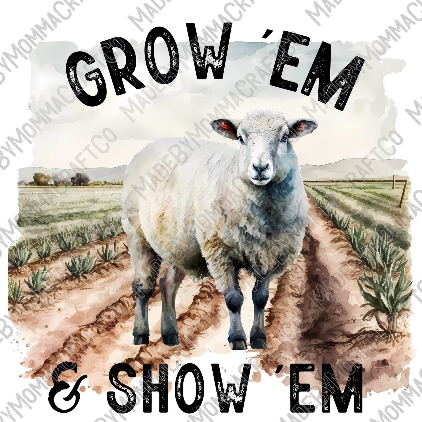 Grow em and Show Em Sheep - Cheat Clear Waterslide™ or White Cast Sticker