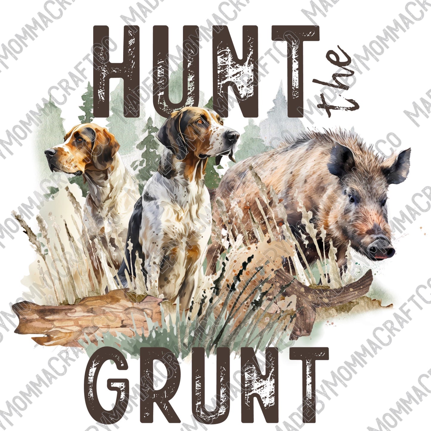 Hunt the Grunt Hog Hunting - Cheat Clear Waterslide™ or White Cast Sticker