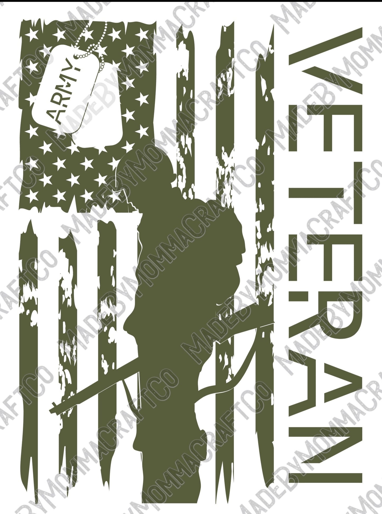 Veteran Military - Cheat Clear Waterslide™ or White Cast Sticker