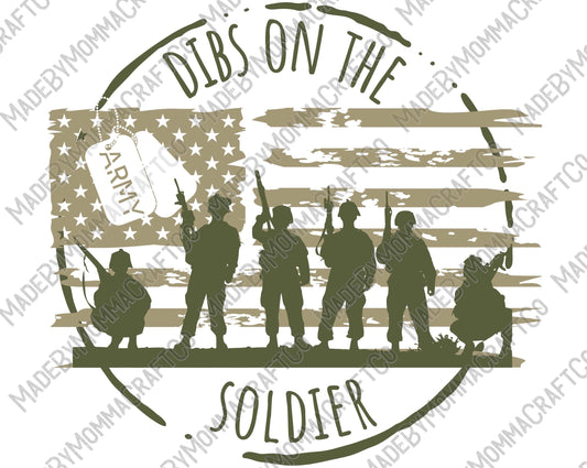 Dibs on The Soldier Military - Cheat Clear Waterslide™ or White Cast Sticker