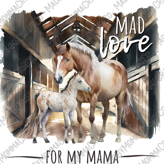 Mad Love for my Mama Horse Foal Pair - Cheat Clear Waterslide™ or White Cast Sticker