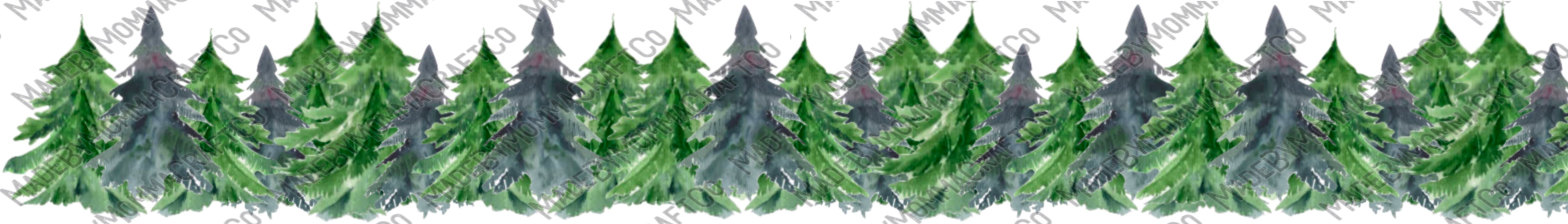 Pine Tree line wrap -Cheat Clear Waterslide™ or UV DTF Sticker