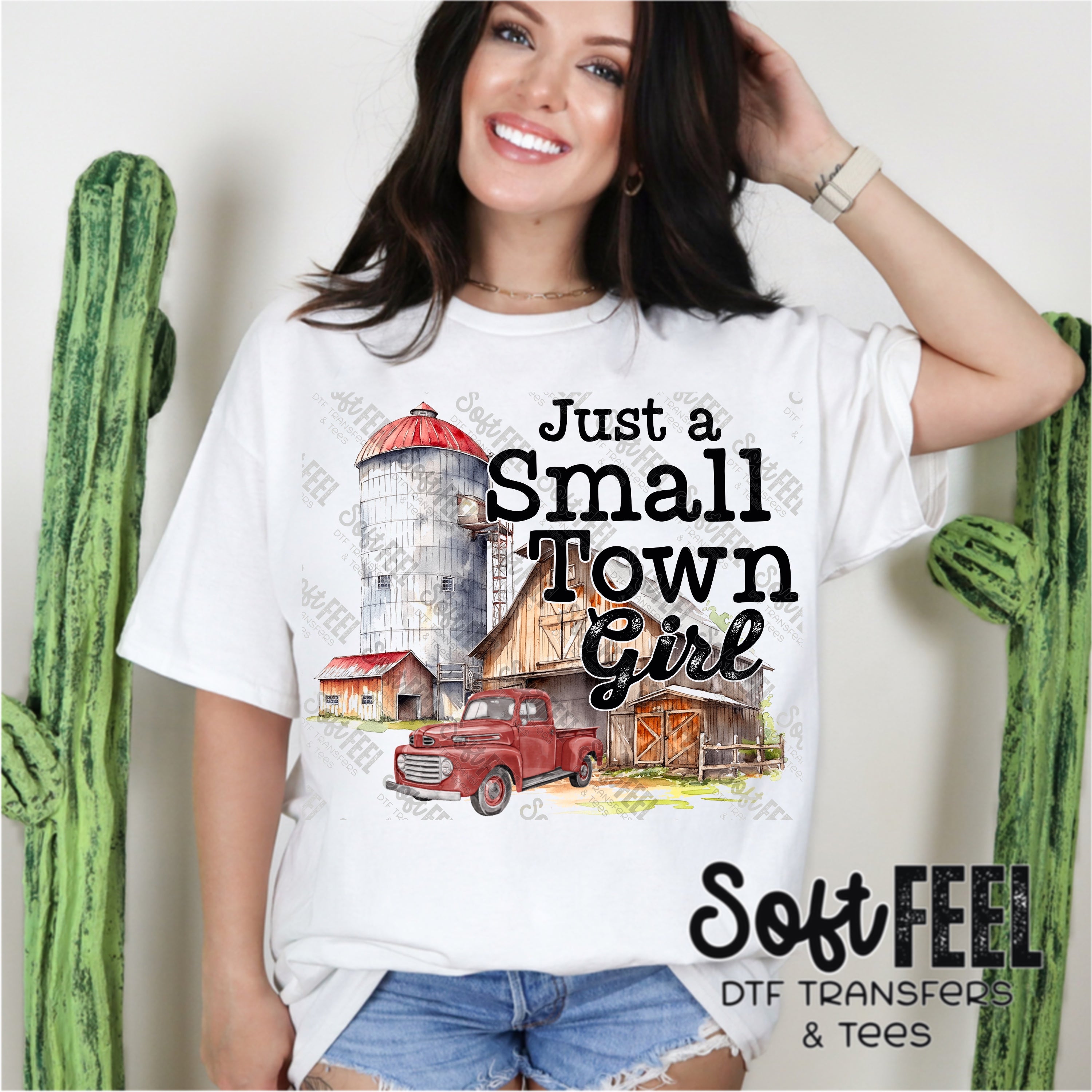 Small Town Girl - Women&#39;s / Western - Direct To Film Transfer / DTF - Heat Press Clothing Transfer