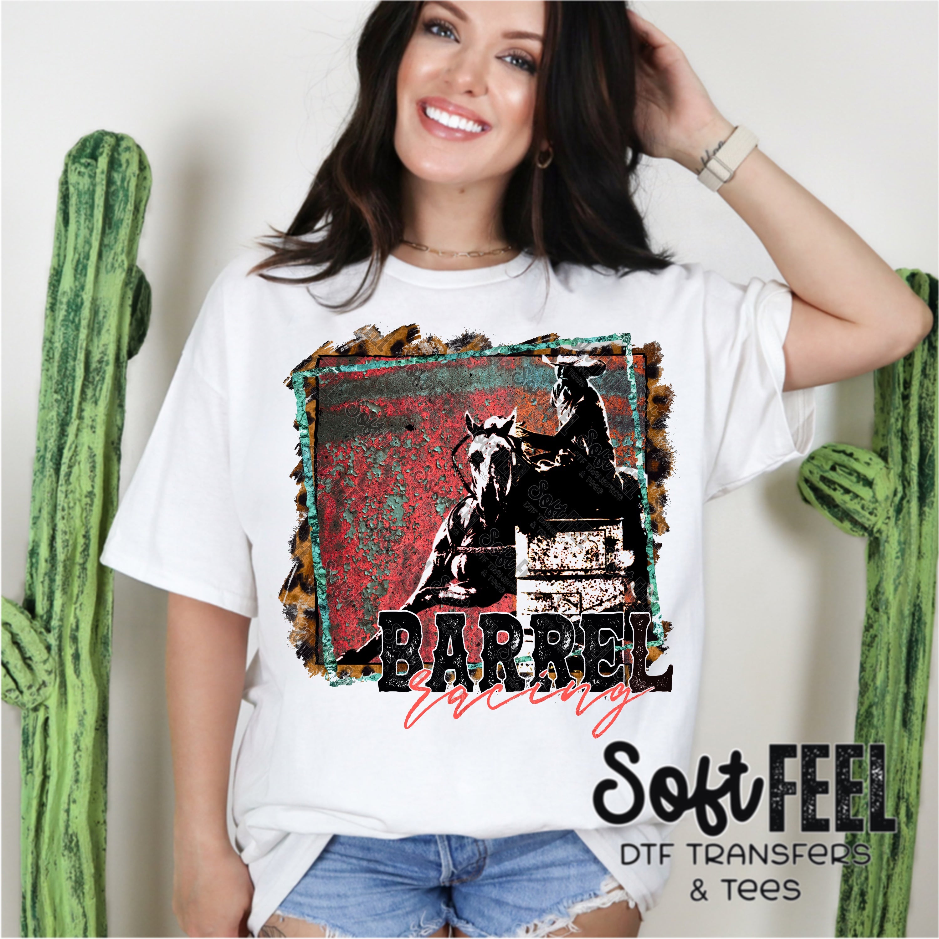 Barrel Racing - Women&#39;s / Western - Direct To Film Transfer / DTF - Heat Press Clothing Transfer