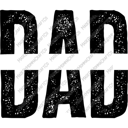 DAD Black Lettering - Cheat Clear Waterslide™ or White Cast Sticker