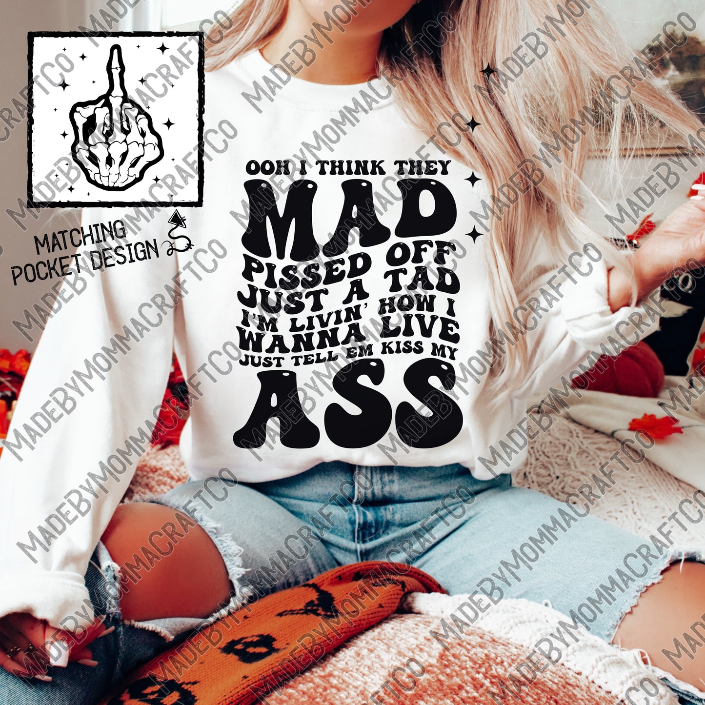 Mad just a tad retro wavy font - snarky humor  - Cheat Clear Waterslide Decal or Digital Download