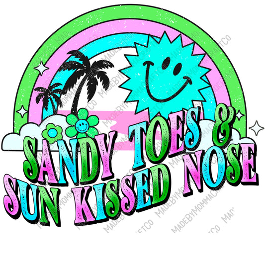 Sandy Toes and Sun Kissed Nose Summertime - Cheat Clear Waterslide™ or White Cast Sticker