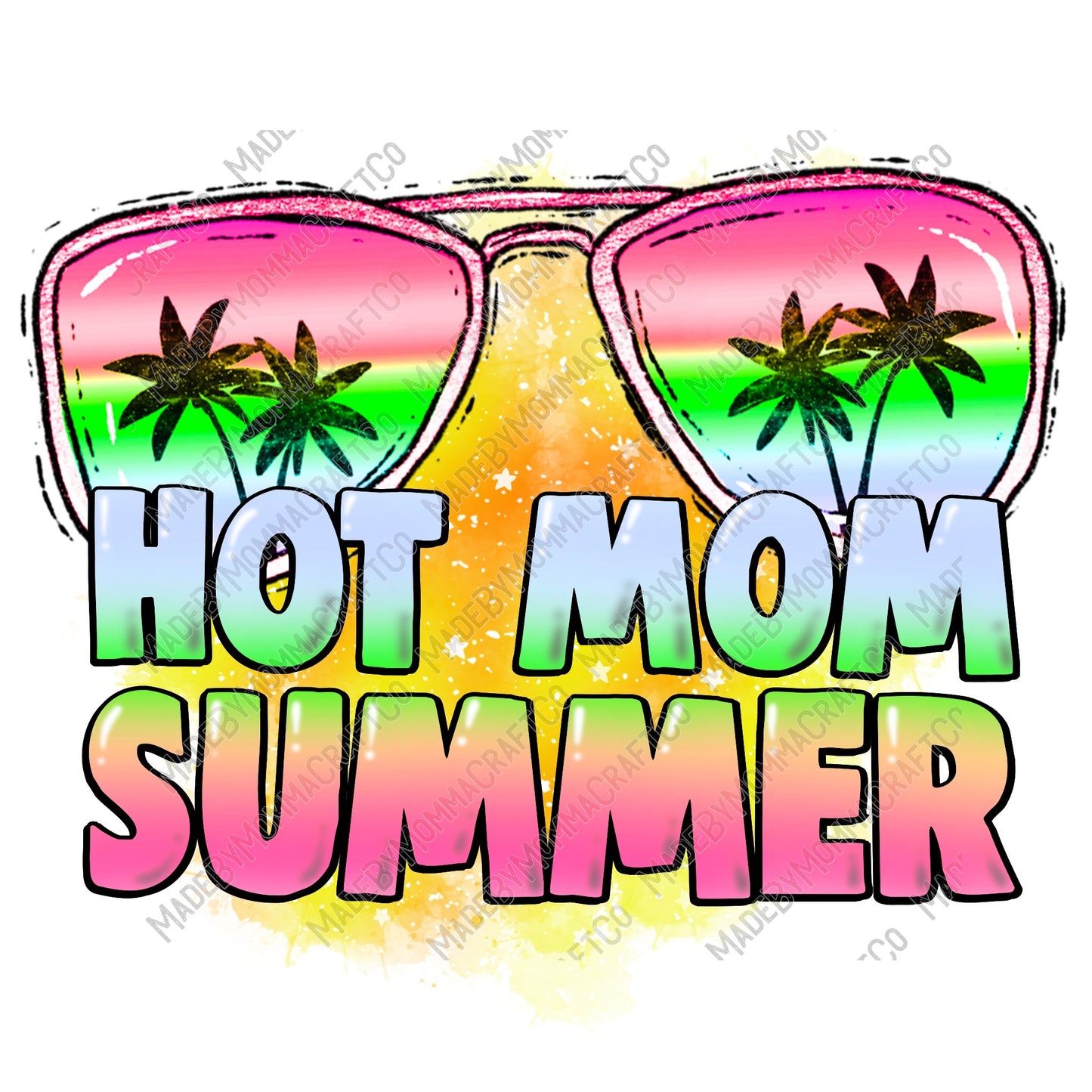 Hot Mom Summer - Cheat Clear Waterslide™ or White Cast Sticker