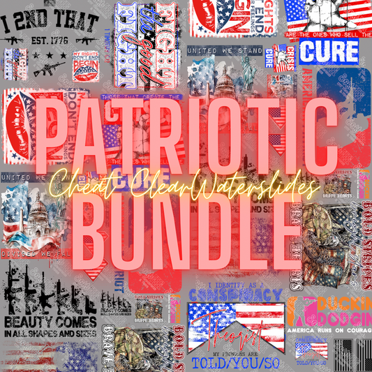 Patriotic 2A Cheat Clear Waterslide™ Grab Bag - Clear Waterslides for Dark Surfaces + subscription option