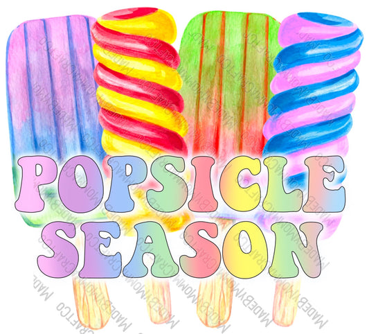 Popsicle Season Summertime - Cheat Clear Waterslide™ or White Cast Sticker