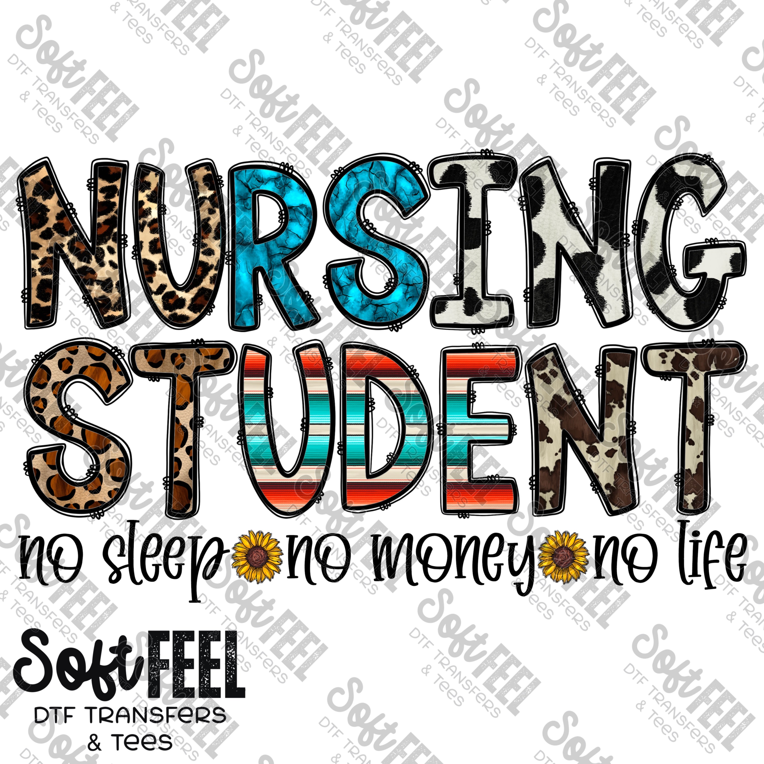Nursing Student - Occupations - Direct To Film Transfer / DTF - Heat Press Clothing Transfer