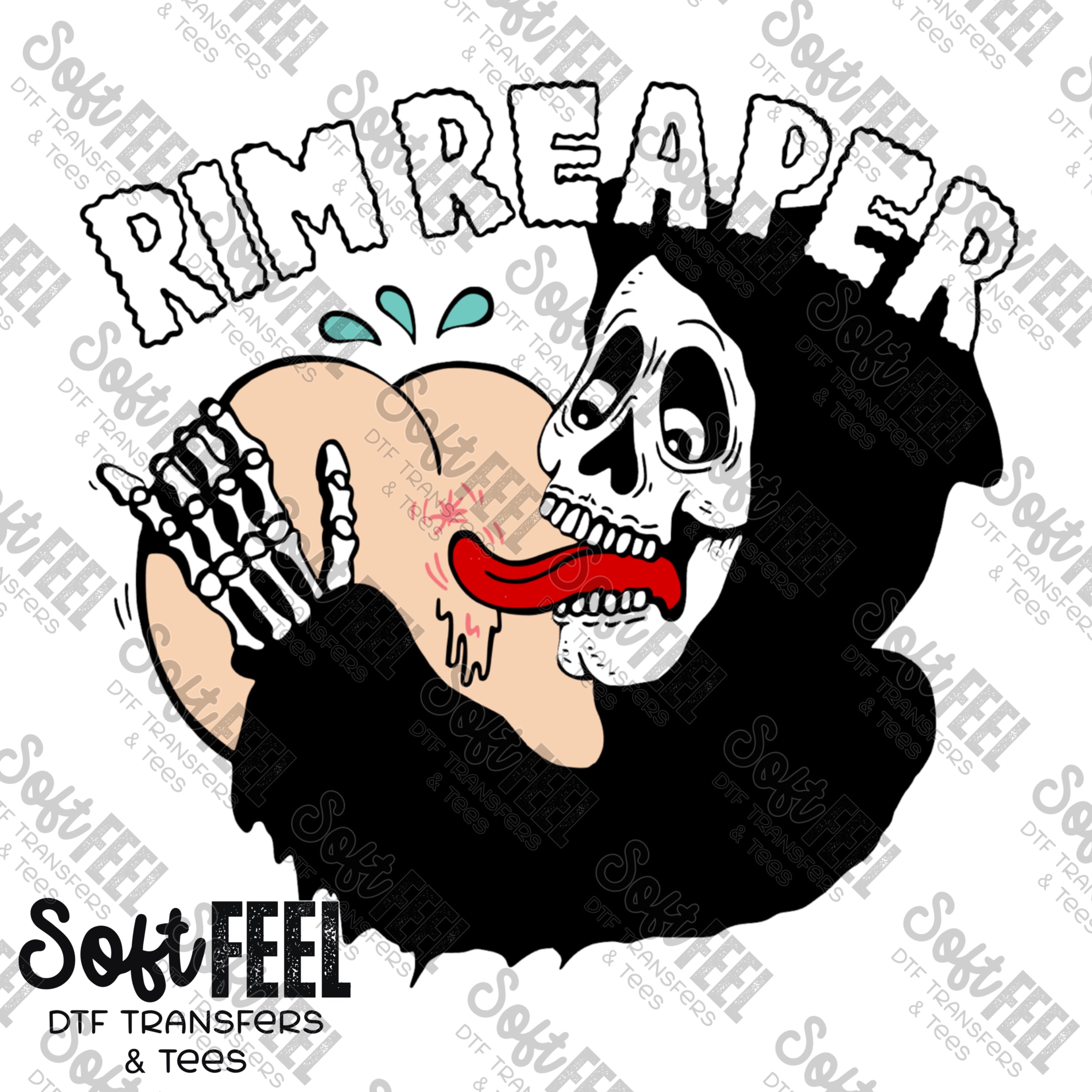 Rim Reaper - Adult Humor - Direct To Film Transfer / DTF - Heat Press Clothing Transfer