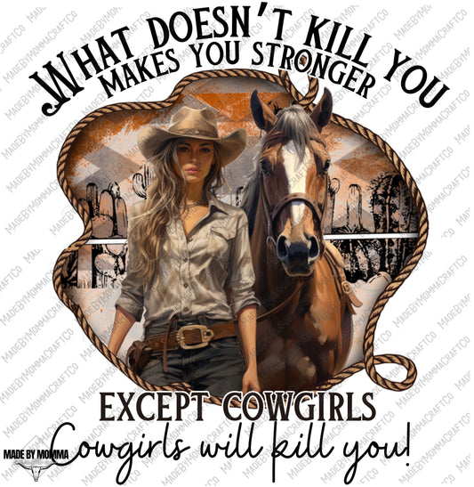 Cowgirl will kill you Western Cowgirl Series- Cheat Clear Waterslide™ or Cheat Clear Sticker Decal