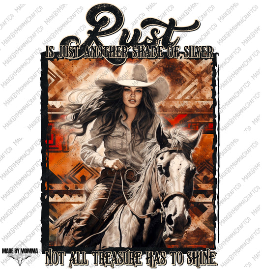 Rust shade of silver Western Cowgirl Series - Cheat Clear Waterslide™ or Cheat Clear Sticker Decal